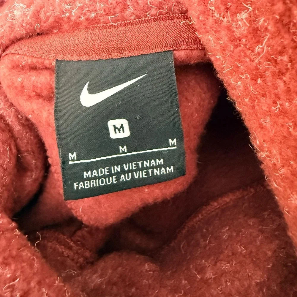 Nike Therma-FIT Pink Mauve Cowl Neck Fleece Pullover soft sweatshirt pockets med